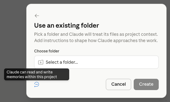 Select a local folder