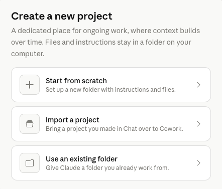 Project choices